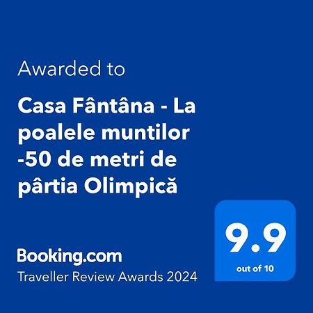 Casa Fantana - La Poalele Muntilor -50 De Metri De Partia Olimpica Villa Borsa Kültér fotó